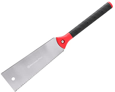 MichaelPro MP018004 10-Inch Double Edge Saw, Japanese Pull Saw for Woodworking, Impulse Hardening Steel Teeth with Flexible High Carbon Steel Blade