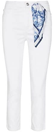 Guess 1981 Capri Jeans, Bianco Puro, 25 Donna