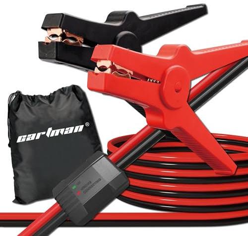CARTMAN Jumper Cables 3 Meters Jump Leads With Smart Protector for Car