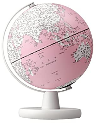 Globo geografico Globo Mondiale Illuminato con Supporto Lampada a Forma di Globo illuminata Rosa Costruita in 5 Colori Globo terrestre a Luce Notturna a LED per Bambini Apprendimento del Mondo Globo