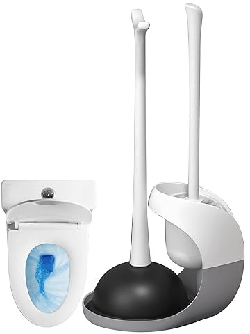 Hailerio Juego de escobilla y desatascador para Inodoro, Émbolo de Limpieza de Inodoro sin callejón sin Salida, Accesorios de baño para el hogar, hoteles, Tiendas minoristas, restaurantes, centros