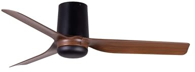 Faro MINI Punt Tub Small Schwarz, Dunkles Holz DC Deckenventilator 6 Geschwindigkeiten