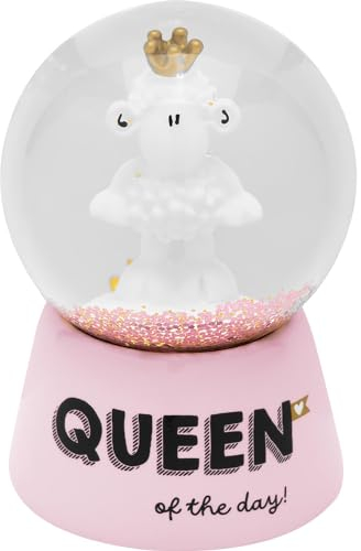Sheepworld Traumkugel mit Motivdruck Queen | Schneekugel zum Schütteln, Höhe 6,5 cm, Polyresin | Geschenk für Sie, Freundin, Schwester, Kollegin | 48852