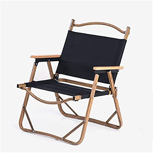 CUNTO Elegantniture Outdoor-Klappstuhl, Camping, Freizeit, Regiestuhl, Rückenlehne, Kleiner Hocker, Angelstuhl (Farbe: Weiß, Größe: 62 x 43 x 52 cm)/Schwarz/78 x 52,5 x 52 cm