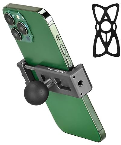 FANAUE Soporte para celular de moto con rótula de bola de 1 compatible con RAM Mount B tamaño brazo de doble enchufe y Soporte para celular de bicicleta Adecuado para teléfonos inteligentes de 5,5-8