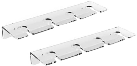 Yuemsh 2 Pezzi Portabicchieri da Parete Portabicchieri da Appendere A Parete in Plastica Trasparente Organizzatore di Bicchieri da Cucina Bar Appendino