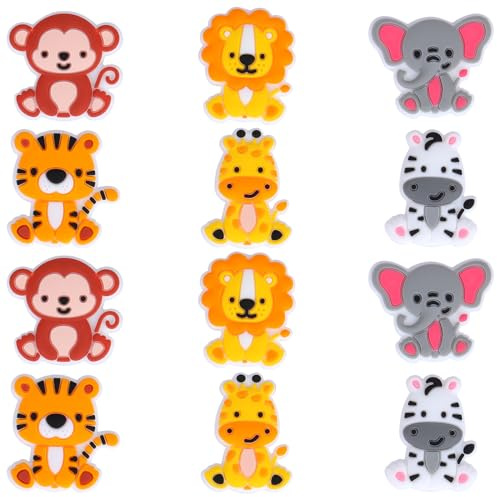 WEWAYSMILE Perles En Silicone Assorties, Perles Focales En Silicone, Perles De Silicone En Forme 3D, Pour Fabrication De Porte-Clés, Collier, Bracelet, Artisanat, Bricolage