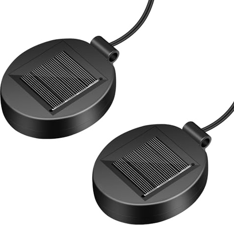 2 Stück Solarleuchten Blumenlichter Ersatzteile,40cm Ersatz Solarmodul | Warmweiß 2 Licht Modi Ersatz Solarmodul für Gartenleuchten,Wasserdicht Ersatz Top Panel für Blumen Solarleuchten Garten