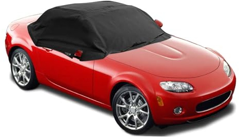 Mezza copertura protettiva morbida per tetto, 420 D, resistente alle intemperie, mezza copertura Fit MX-5 MK4 2014-2023, nero