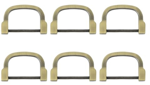 sourcing map D-Rings Screw in Shackle, Zinc Alloy Horseshoe U Shape D Ring Buckles Purse DIY Leather Craft Keychain