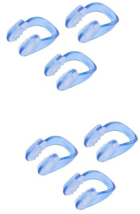 MUSISALY 6 Pz Accessori per Piscina in Silicone AR Accessori Clip per Naso Professionale Mini Secchielli di Sabbia Mollette per Il Naso per L'olfatto Tappi per Il Naso dell'Acqua Blue