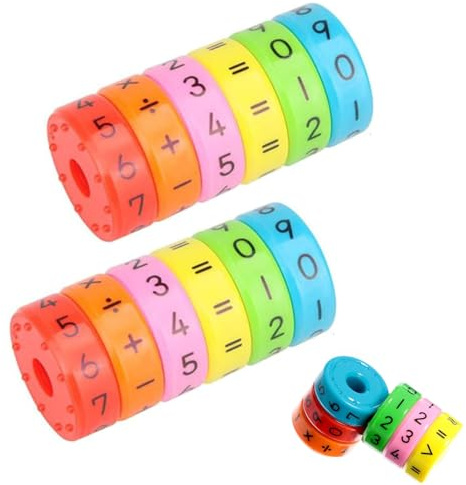 ZHjuju Mathematik Lernspielzeug,2 Stück Mathematik-Spiele Zahlenspiele Zahlenblöcke Mathespielzeug Lernspiele Rechnen Einschulung Schulanfang Schulkind Schultüte Füllung Kindergeschenk