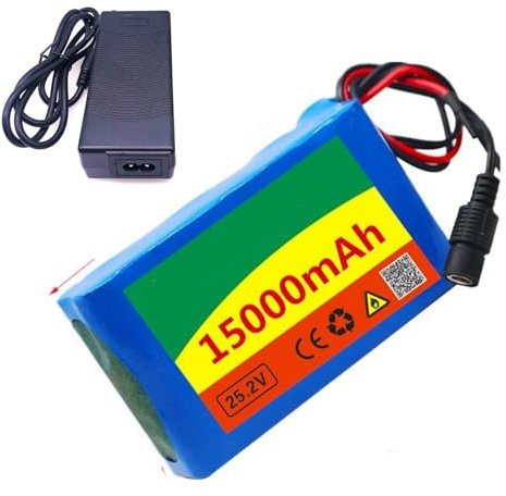 24v 15Ah E-Bike Lithium-Ion Battery Pack,6S2P Lithium Battery Li-Ion Battery Pack With BMS Charger For Electric Bicycle Scooter