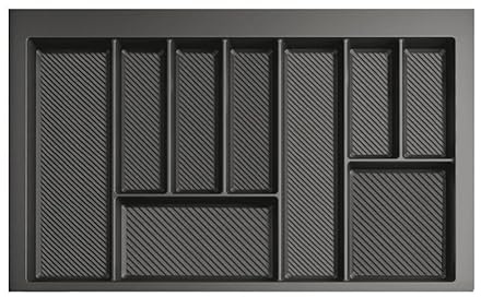 MAX - new, sturdy cutlery tray - allows the cutting of edges - size: 400mm-900mm, graphite (690mm-750mm x 490mm (800mm cabinet))