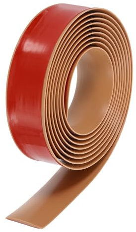 QUARKZMAN 9.84Ft x 1.6 Plinthe De Sol, Bandes Autoadhésives Pour Couvrir Les Interstices Du Sol, Bande De Finition Pour Sol Stratifié, Plinthe Plate Pour Joindre La Moquette, Marron