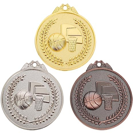 YARNOW 3stücke Metall Medaillen Gewinner Auszeichnungen Basketball Sportwettbewerb Kids Geschenk Robust Langlebig Für Schul Partywettkämpfe