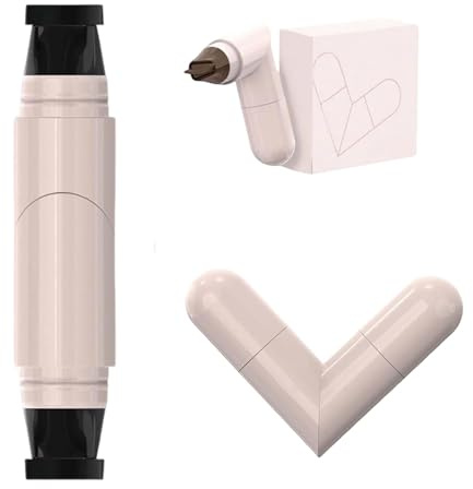 Gel-Eyeliner-Stift-Set, faltbarer Eyeliner-Stempel für perfekte Flügel, wasserfestes Eyeliner-Tool, wischfester Eyeliner-Stift für Frauen und Make-up-Anfänger (Black)