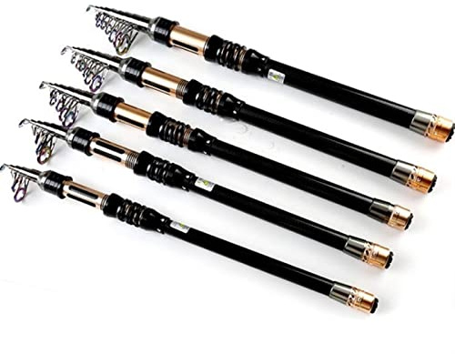 Canna da pesca con punte solide Casting portatile in fibra di carbonio canna da pesca telescopica da 1,8 m (colore: D, dimensioni: 3 m)