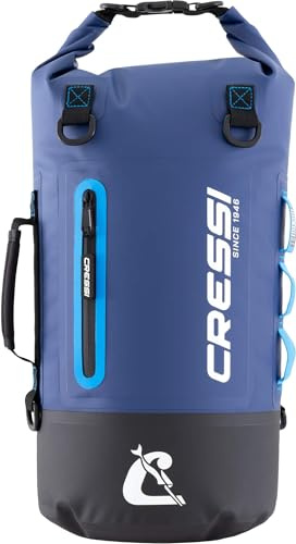 CRESSI dal 1946 - Ocelot Dry Bag - Borsa Stagna Impermeabile Unisex da Mare, Barca e attività Acquatiche, Disponibile Piccola, Media e Grande, Blu/Azzurro 20 L