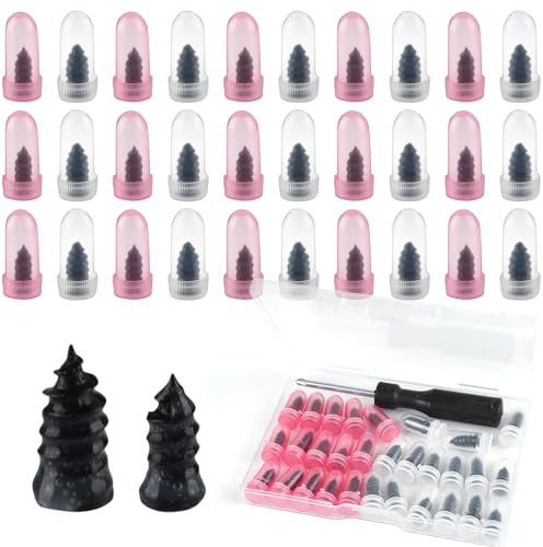 NEBURORA 30 st däckreparation gummigel spiral gummiknaglar självbetjäning däckreparationssats med skruvmejsel för bil, motorcykel, lastbil, traktordäck punkteringsreparation