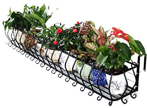 Portavasi Vasi e Accessori per Piante Fioriera per ringhiera in Ferro battuto Fiori succulenti Fioriera per ringhiera da Giardino per Esterni Mensola della Decorazione del Soggiorno Interno Scaffa