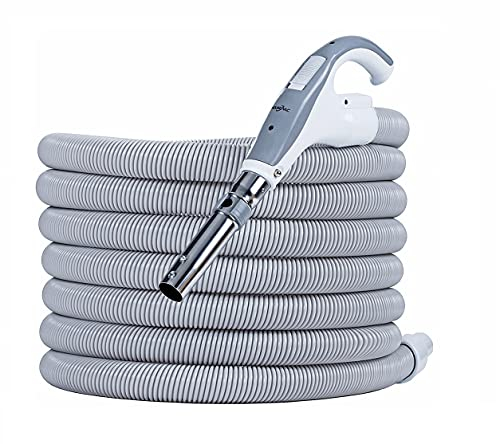 Flexible Aspiration Centralisée HOUSEVAC - Boyau Aspirateur Centralisé - on/Off à - Garantie 2 Ans - Compatible Toutes Marques (12ml)