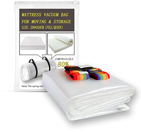 Housse de Rangement Matelas Sous Vide Plastique Compatible Latex/Éponge Rétréci 80% Tous Aspira 200x250cm