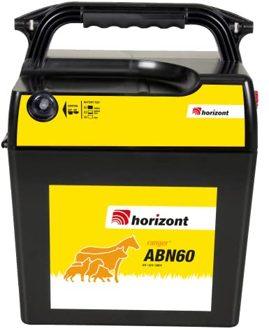 horizont Weidezaungerät 9V/ 12V/ 230V - ranger ABN60 - 11000 Volt, 0,65 Joule, für Pferde, Rinder, Wildschweine, Katzen, Hunde, integrierte Stromsparschaltung, ideal für Zaunlängen für bis zu 6,5 km
