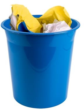 Q-Connect Papelera plastico azul opaco 13 litros dim. 275x285mm