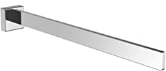 EMCO Cue Handtuchhalter einarmig zur Wandmontage, starre Handtuchstange aus Metall, hochwertiger Badetuchhalter für Handtücher, Chrom
