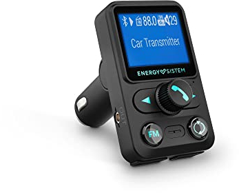 Energy Sistem Car Transmitter FM Xtra (FM-Transmitter zum Musikhören im Auto, 1,4 LCD, Bluetooth®, microSD, Ordner-Navigation, USB-MP3, Sprachsteuerung) - Schwarz