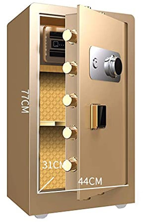 BEZAX Safes Box, feuerfest, Anti-Diebstahl und Anti-Bohr-Sicherheitsschrank, große 60 cm / 70 cm / 80 cm Heim-Hotel-Büro-Aufbewahrungskabine (schwarz 70 x 42 x 38 cm)