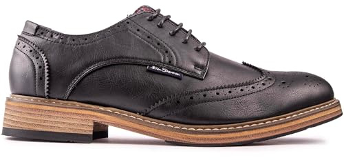 Ben Sherman Triumph Brogue-skor för män svarta, Svart, 42.5 EU