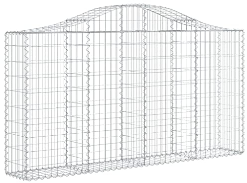 Bussandri Exclusive - Gabione mit Hochbogen 200x30x100/120 cm Verzinktes Eisen