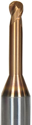 VHM Radiusfräser Z=2 TiSiN Mikrofräser 52 HRC ✓ Ø 1-4 mm mit abgesetzem Hals (8 mm Verjüngter Hals, 1,0 mm)