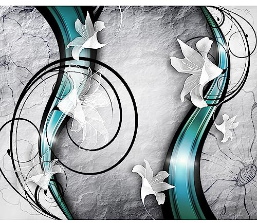 murando - Fototapete Vlies Blumen Lilien, 500x350 cm, Schlafzimmer, Full HD | Full HD Druck, 3D-Effekt, lichtbeständige Farben, ideal fürs Wohn- oder Schlafzimmer, schnelle Montage, lichtbeständig, edel