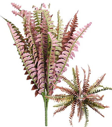 TIST Planta Verde Falsa Falsa Flor de la simulación Pérsico Helecho de la Hoja de la Planta Grande de la Hoja Wall Pequeño Hierba Red roja decoración de la Pared Hoja de la Flor (Color : B1)