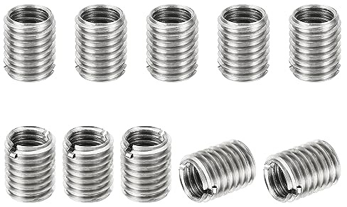 PATIKIL 10Stk Gewinde Adapter Hülse Reduziere Mutter M12*1.75 Außengewinde zu M10*1.5 Innengewinde Reparatur Einsatz Mutter Schraube Reduzierstück Verbindungselement 15mm