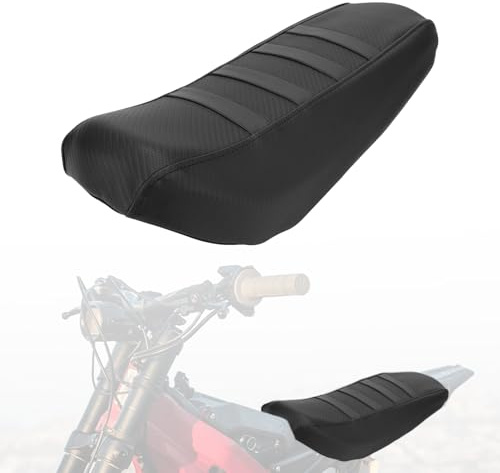 IUVWISN Funda Asiento Moto de Cross Goma Suave a Rayas Antideslizante para Moto Eléctrica Surron Sur Ron Light Bee X S LBX Dirt Bike Negro