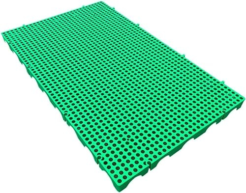 MekUk Kunststoffpalette rutschfeste, feuchtigkeitsbeständige, atmungsaktive Kunststoffpalettengitter for Garage, Supermarkt, Lager, 1 Packung für Zwinger, Garten, Keller, Patio (Size : Green-100x60x5