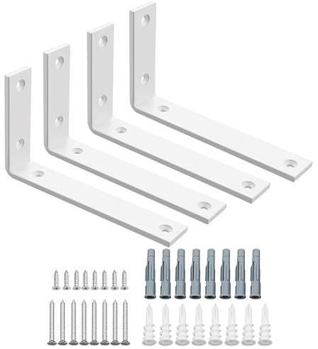 SAYAYO Schwerlastwinkel Regalwinkel Regalhalterung Schwerlast 175mm Metalle 90 Grad 4 Stück Winkel Regal Schwerlastkonsole für Wandmontage
