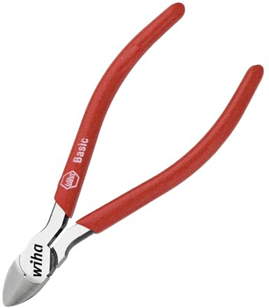 sopomarkt24 Feinmechaniker Seitenschneider Basic Zange Kabelschneider Drahtschneider Präzisionsschneider Mini Präzisions Zange Electronics Schneider für Kabelbinder & weiche Drähte 125mm Rot