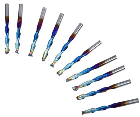 BELLIFFY 10stücke Kugelfräser Spiralfräser Wolframstahl-fräser Fräswerkzeug Kugelkopffräser Verbundplatten Kork Und Weichere Materialien Fräser Bits