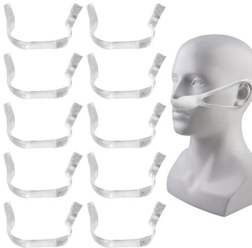 Pack of 10 Nose Bandage with Ear Loops, Nose Bandage After Surgery Wound Dressing, High Absorbability, Nose Slingshot Bandage Material, Stretch Ear Loops, Comfortable and Absorbent