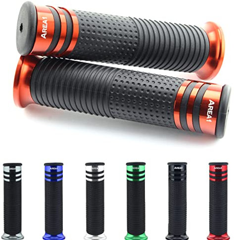 Area1 Lenkergriffe Motorrad Griffe für AGM Motors Fighter 50 125 Firejet GMX 450 550 Rolektro Scoody20 SW (22, orange 22/24/25mm)