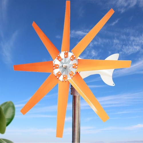 Aerogenerador Portátil De 8 Aspas, 400 W, para Uso Doméstico, De Eje Vertical, Silencioso, para Sistemas Híbridos Solares Y Eólicos