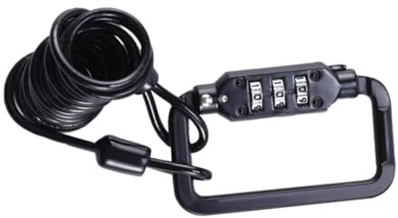 KICHOUSE Candado Para Casco De Motocicleta Cable De Candado Para Bicicleta De Seguridad Para Casco Portátil y Resistente Para Diario