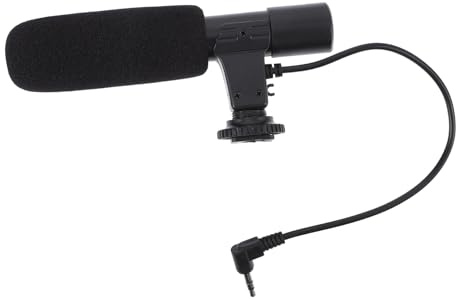 SHINEOFI Micrófono de Cámara Digital para Grabación Profesional Alta Sensibilidad y Conector de 3.5mm, Adecuado para Fotografía E Entrevistas