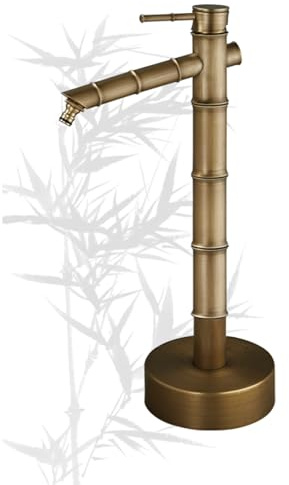 Generico Rubinetto per Colonna d'Acqua da Giardino con Design in bambù Antico - Fontana idrante Indipendente Interamente in Rame, erogatore di Acqua antigelo per irrigazione da Giardino (Dimensioni c