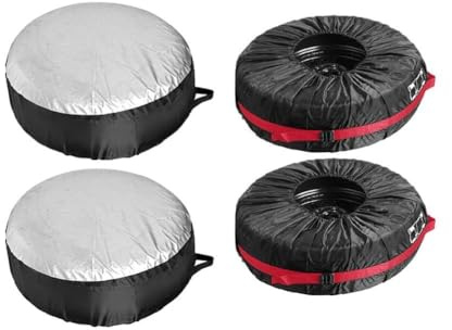 CashMuch Lot de 4 sacs de protection de pneu avec poignées pour pneus de 48,3 à 58,4 cm, imperméable, anti-poussière et housse de transport pour voiture, camion, SUV
